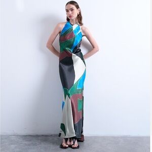 Topshop Abstract Maxi Dress Brand New